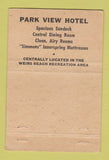 Matchbook Cover - Park View Hotel Motel Weirs Beach NH ORANGE 40 Strike