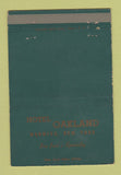 Matchbook Cover - Hotel Oakland Warwick NY 40 Strike