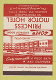 Matchbook Cover - Princess Motor Hotel Kingston ON 40 Strike