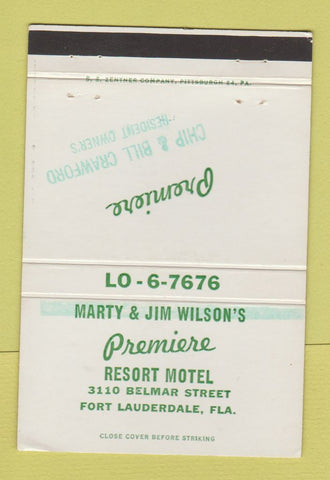 Matchbook Cover - Marty & Jim Wilson's  Motel Fort Lauderdale FL 40 Strike