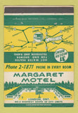 Matchbook Cover - Margaret Motel London ON 40 Strike