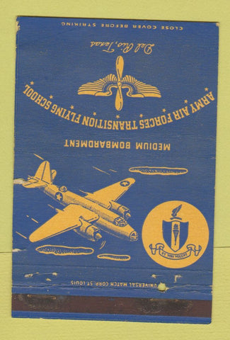 Matchbook Cover - Army Air Forces Flying School Del Rio TX 40 Strike