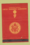 Matchbook Cover - Mississippi Ordnance Plant Jackson MS Army WEAR 40 Strike