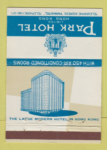 Matchbook Cover - Park Hotel Hong Kong 40 Strike