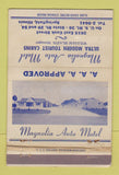Matchbook Cover - Magnolia Auto Motel Springfield IL WEAR 40 Strike