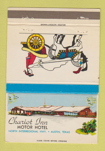 Matchbook Cover - Chariot Inn Motor Hotel Austin TX 40 Strike