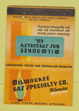Matchbook Cover - Milwaukee Gas Specialty Milwaukee WI WEAR 40 Strike