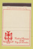 Matchbook Cover - Guild of Freemen City of London UK England WEAR 40 Strike