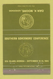 Matchbook Cover - Dan Moore Governor Sea Island GA NC 40 Strike