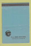 Matchbook Cover - HA Red Boucher Lieutenant Governor AK Alaska 40 Strike