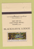 Matchbook Cover - Blackhawk Lodge Chicago IL 40 Strike