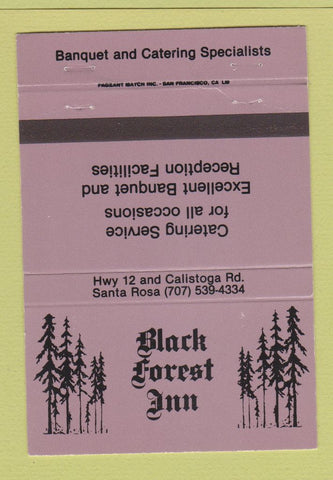 Matchbook Cover - Black Forest Inn Santa Rosa CA 40 Strike