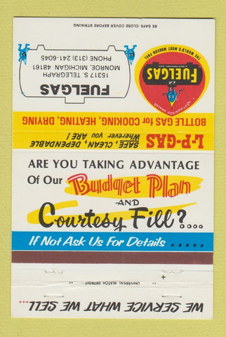Matchbook Cover - Fuelgas Propane Monroe MI 40 Strike