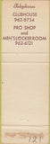 Matchbook Cover - Battle Creek Country Club MI