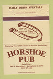 Matchbook Cover - Horshoe Pub Springfield IL 40 Strike