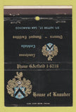 Matchbook Cover - House of Knauber San Francisco CA WEAR 40 Strike