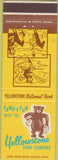 Matchbook Cover - Yellowstone Park Company National Park