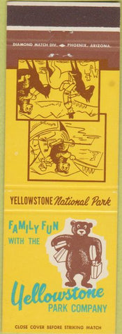 Matchbook Cover - Yellowstone Park Company National Park