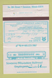 Matchbook Cover - Savanna Milwaukee Railroad Credit Union IL 40 Strike