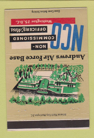 Matchbook Cover - Andrews Air Force Base Washington DC 40 Strike