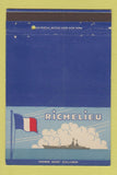 Matchbook Cover - Richelieu Military postcard 40 Strike