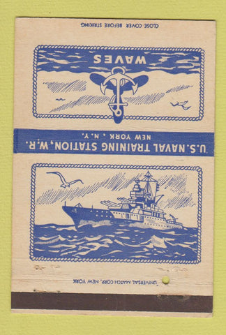 Matchbook Cover - US Naval Training Station New York City 40 Strike