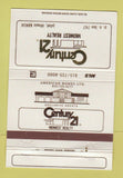 Matchbook Cover - Century 21 Real Estate Joliet IL 40 Strike