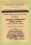 Matchbook Cover - North Works Eatery Worcester MA 40 Strike