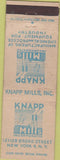 Matchbook Cover - Knapp Mills Inc New York NY