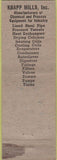 Matchbook Cover - Knapp Mills Inc New York NY