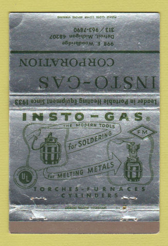 Matchbook Cover - Insto Gas Propane Detroit MI WEAR 40 Strike