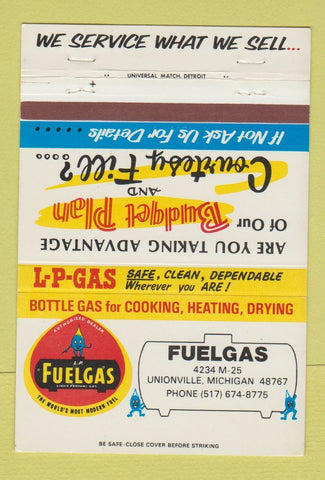 Matchbook Cover - Fuelgas Propane Unionville MI 40 Strike