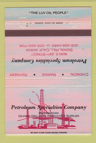 Matchbook Cover - Petroleum oil field drilling supply Signal Hill CA 40 Strike