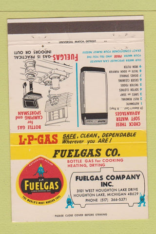 Matchbook Cover - Fuelgas Propane Houghton Lake MI 40 Strike