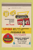 Matchbook Cover - Fuelgas Propane Bay City MI 40 Strike