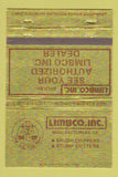 Matchbook Cover - Limbco Stump Cutters  chippers 40 Strike