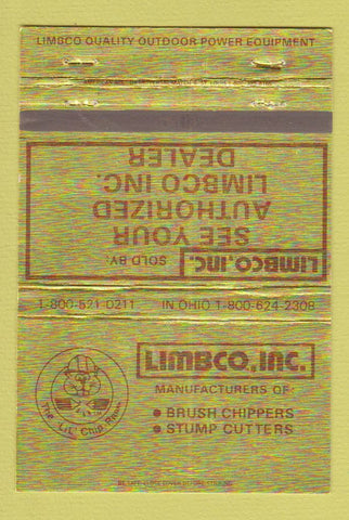Matchbook Cover - Limbco Stump Cutters  chippers 40 Strike