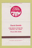 Matchbook Cover - Mac Tools David Smith Austell GA 40 Strike