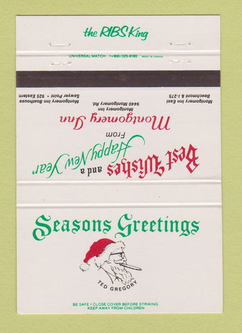 Matchbook Cover - Montgomery Inn Christmas Cincinnati? 40 Strike