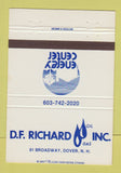 Matchbook Cover - DF Richard Propane Gas Dover NH 40 Strike