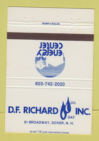 Matchbook Cover - DF Richard Propane Gas Dover NH 40 Strike