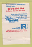 Matchbook Cover - American International Car Rentals Albuquerque NM 40 Strike