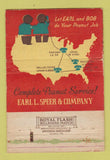 Matchbook Cover - Earl Speer Peanut Brokers Chicago IL WEAR 40 Strike