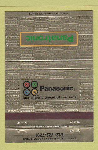 Matchbook Cover - Panasonic Panatronic Laredo TX 40 Strike