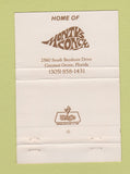 Matchbook Cover - Monty Trainer's Restaurant Coconut Grove FL 40 Strike