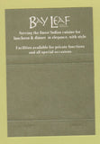 Matchbook Cover - Bay Leaf Indian Brasserie New York City 40 Strike