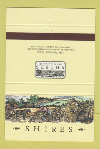 Matchbook Cover - Shires Beverley Arms Beverly UK England 40 Strike