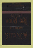 Matchbook Cover - Sipang Rio Room Dallas TX WEAR 40 Strike