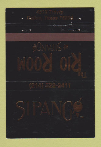 Matchbook Cover - Sipang Rio Room Dallas TX WEAR 40 Strike