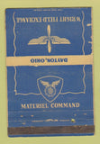 Matchbook Cover - Wright Field Exchange Dayton OH Military WEAR 40 Strike